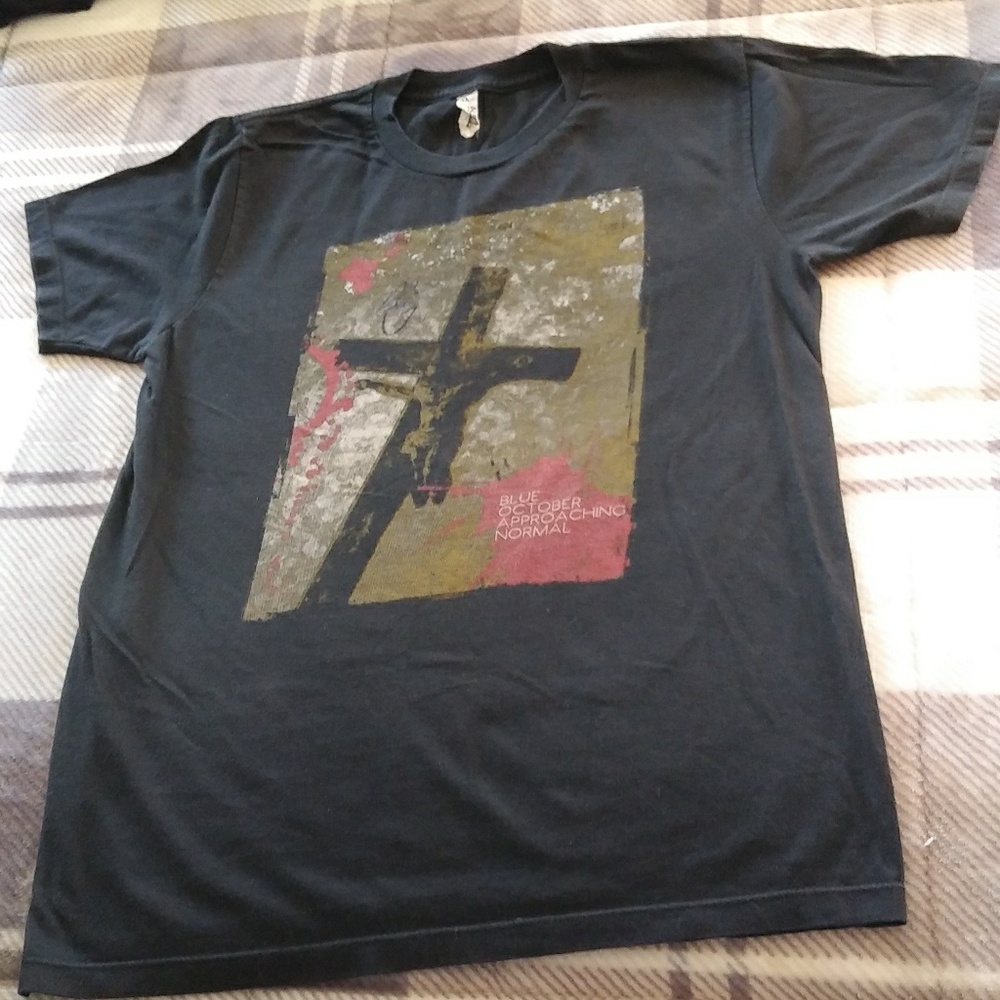 Blue October Concert Tee signed by Justin Furstenf